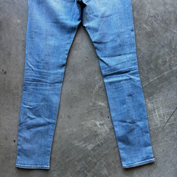 Frame Denim Le Garcon Skinny Jeans Women's 26 Blue Distressed Mid Rise Stretch - Picture 8 of 11